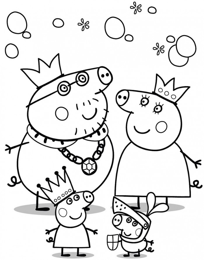 Plansa de colorat cu Peppa Pig 34 28